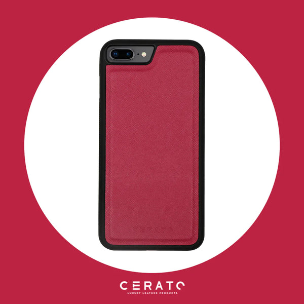 Phone Cases for iPhone 7 8 Plus in Ruby made of leather CERATO